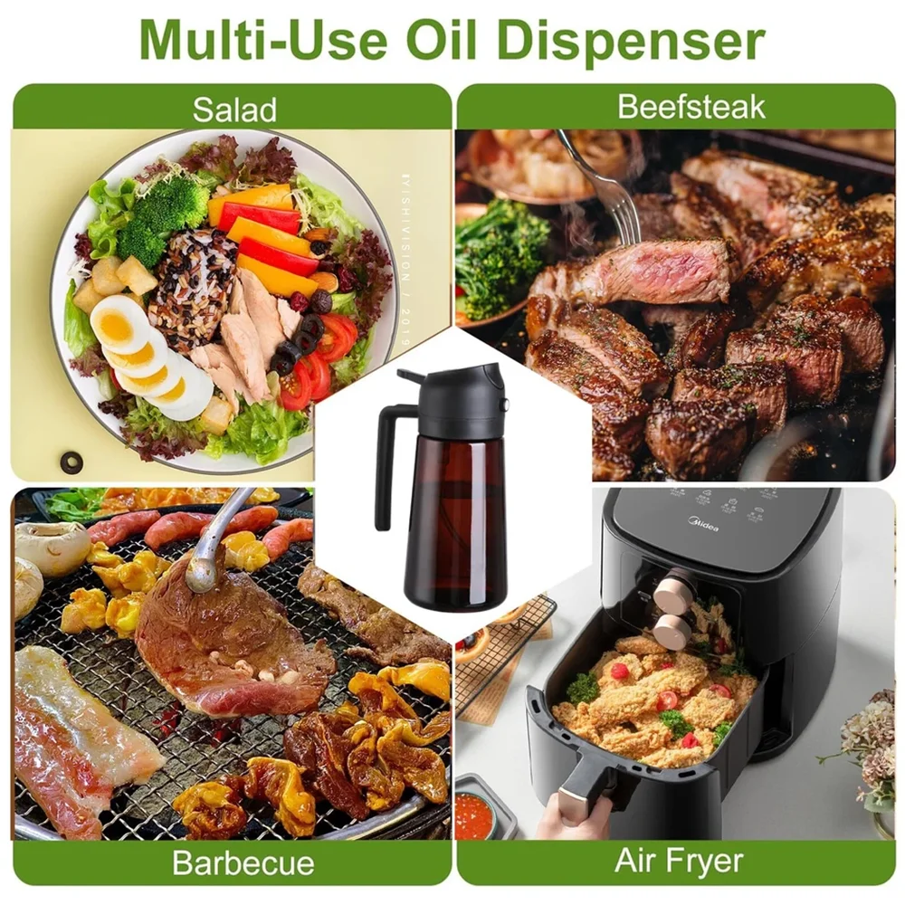 Dispensador y Atomizador de Aceite 2 en 1- 470ml